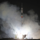 Seconds before the launch at the Baikonur Cosmodrome in Kazakhstan